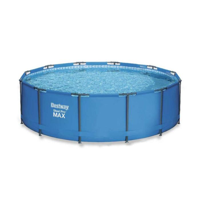 Каркасный бассейн Bestway 56420 BW, Steel Pro Max 366х122см, 10250л, фильтр-насос, лестница, тент фото 3
